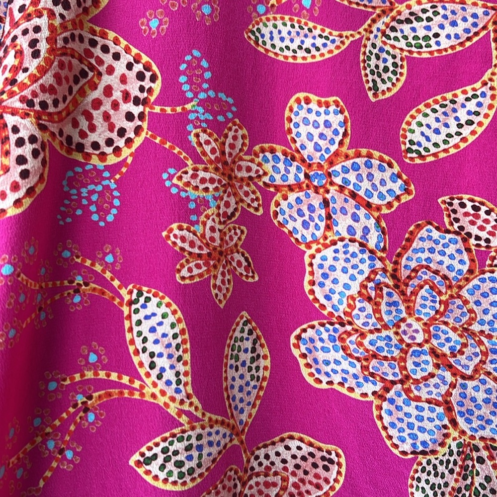 🌺 Johnny Was Pink Floral Silk Dress 🌺 - Picture 12 of 15